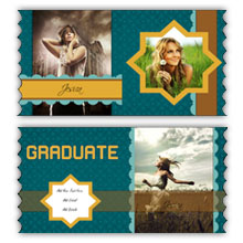 Press Printed Cards/Folded Card/Boutique Card/Senior and Graduation/003 Square