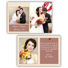 Press Printed Cards/Folded Card/Thank You Cards/Spine On Left/033 Portrait