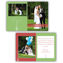 Press Printed Cards/Folded Card/Thank You Cards/Spine On Left/011 Portrait