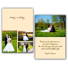 Press Printed Cards/Folded Card/Thank You Cards/Spine On Top/005 Landscape