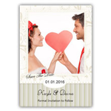 Press Printed Cards/Flat Card/Save The Date/005 Portrait