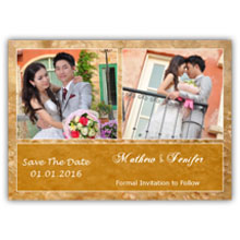 Press Printed Cards/Flat Card/Save The Date/022 Landscape