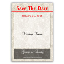 Press Printed Cards/Flat Card/Save The Date/025 Portrait